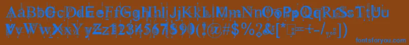 111KingthingsPiquenmeex Font – Blue Fonts on Brown Background