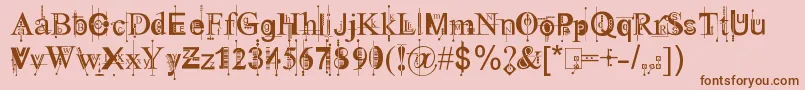 111KingthingsPiquenmeex Font – Brown Fonts on Pink Background