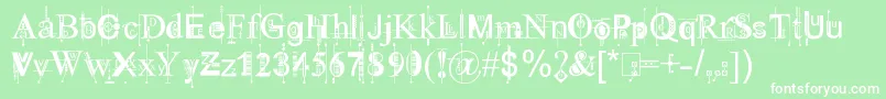 111KingthingsPiquenmeex Font – White Fonts on Green Background