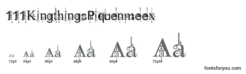 111KingthingsPiquenmeex Font Sizes