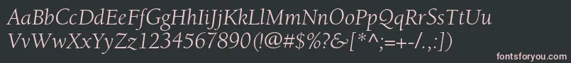 fuente AlliancecItalic – Fuentes Rosadas Sobre Fondo Negro