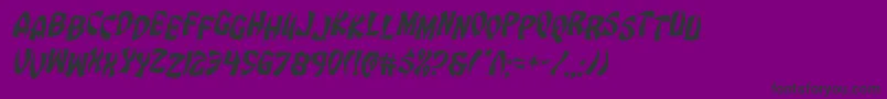 Eggrolljumbleital Font – Black Fonts on Purple Background