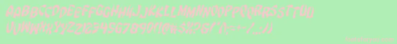Czcionka Eggrolljumbleital – różowe czcionki na zielonym tle