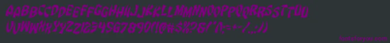 Eggrolljumbleital Font – Purple Fonts on Black Background