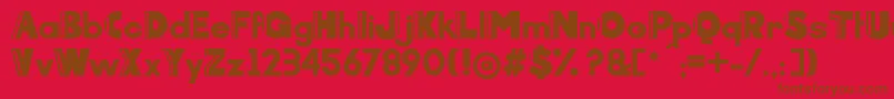 Arcoverd Font – Brown Fonts on Red Background