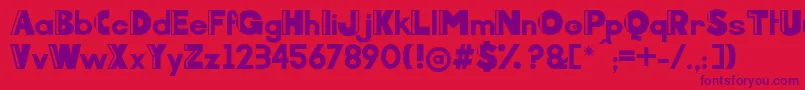 Arcoverd Font – Purple Fonts on Red Background