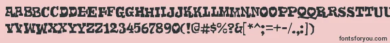 GomokurgRegular Font – Black Fonts on Pink Background