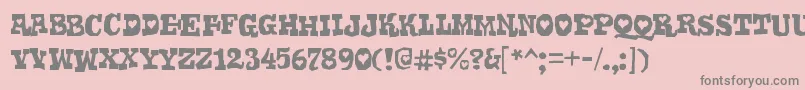 GomokurgRegular Font – Gray Fonts on Pink Background