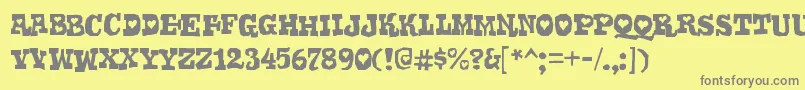 GomokurgRegular Font – Gray Fonts on Yellow Background