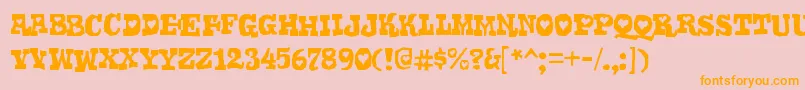 GomokurgRegular Font – Orange Fonts on Pink Background