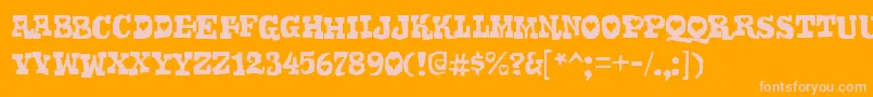 GomokurgRegular Font – Pink Fonts on Orange Background