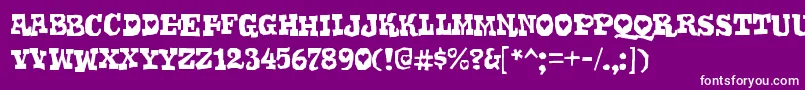GomokurgRegular Font – White Fonts on Purple Background