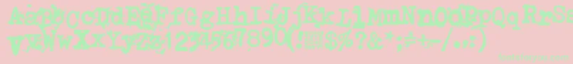 TypistysDirt Font – Green Fonts on Pink Background