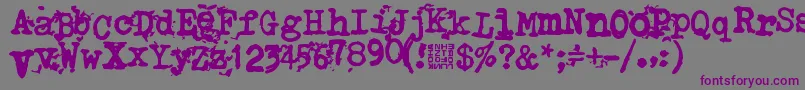 Шрифт TypistysDirt – фиолетовые шрифты на сером фоне
