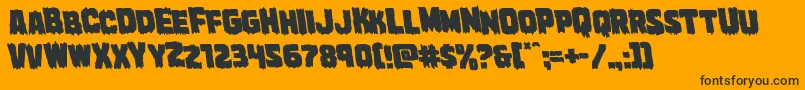 Marshthingleft Font – Black Fonts on Orange Background