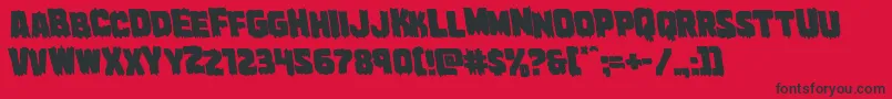 Marshthingleft Font – Black Fonts on Red Background