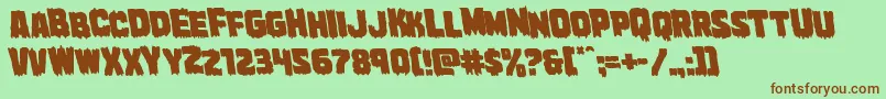 Marshthingleft Font – Brown Fonts on Green Background