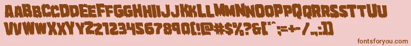 Marshthingleft Font – Brown Fonts on Pink Background