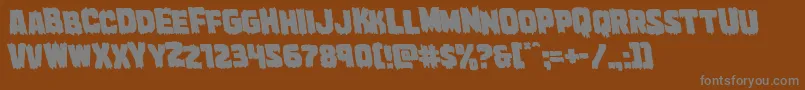 Marshthingleft Font – Gray Fonts on Brown Background
