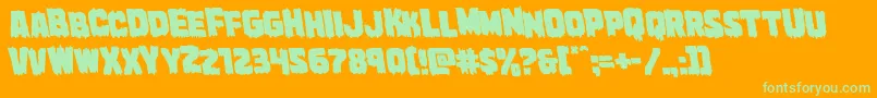 Marshthingleft Font – Green Fonts on Orange Background