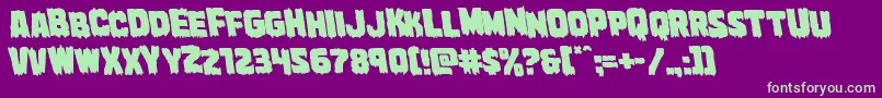 Marshthingleft Font – Green Fonts on Purple Background