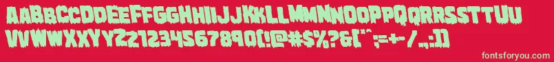 Marshthingleft Font – Green Fonts on Red Background