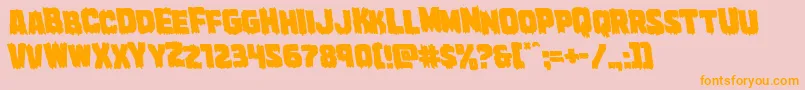 Marshthingleft Font – Orange Fonts on Pink Background