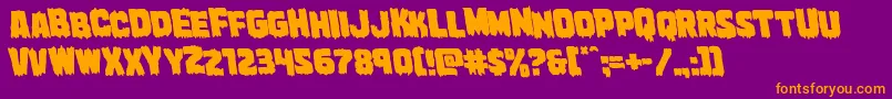 Marshthingleft Font – Orange Fonts on Purple Background