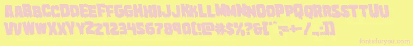 Marshthingleft Font – Pink Fonts on Yellow Background