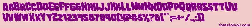 Marshthingleft Font – Purple Fonts on Pink Background