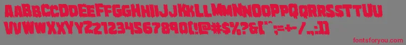 Marshthingleft Font – Red Fonts on Gray Background