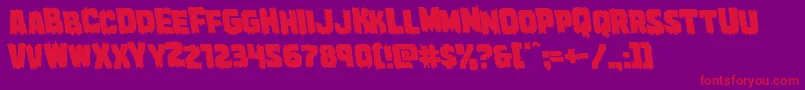 Marshthingleft-fontti – punaiset fontit violetilla taustalla