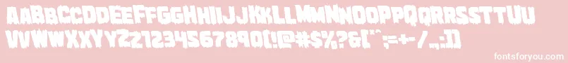 Marshthingleft Font – White Fonts on Pink Background