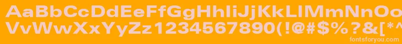 NovaBlackExpandedSsiBlackExpanded Font – Pink Fonts on Orange Background
