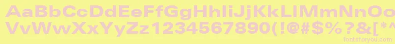 NovaBlackExpandedSsiBlackExpanded Font – Pink Fonts on Yellow Background