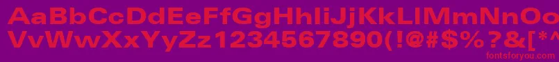 NovaBlackExpandedSsiBlackExpanded Font – Red Fonts on Purple Background