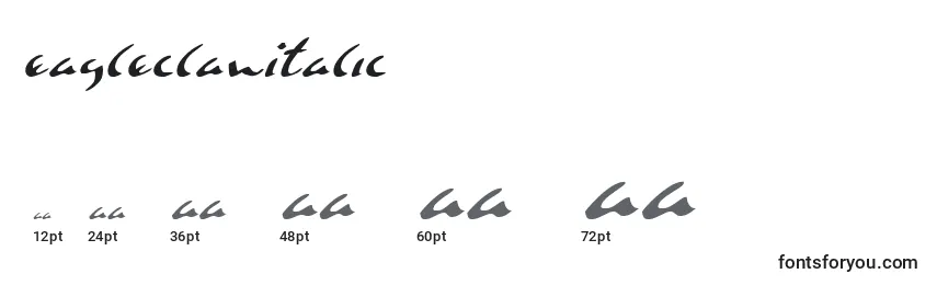 Größen der Schriftart EagleclawItalic