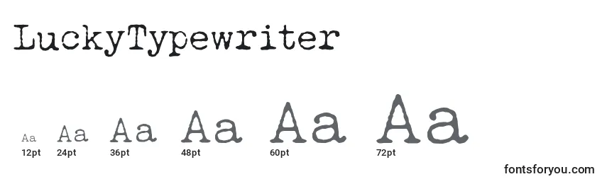 LuckyTypewriter (102544) Font Sizes