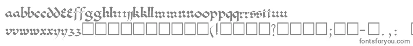 LombardoRegular-fontti – harmaat kirjasimet valkoisella taustalla