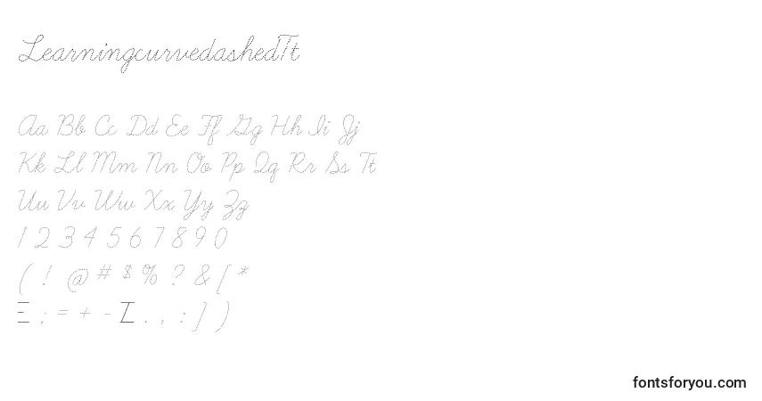 Шрифт LearningcurvedashedTt – алфавит, цифры, специальные символы