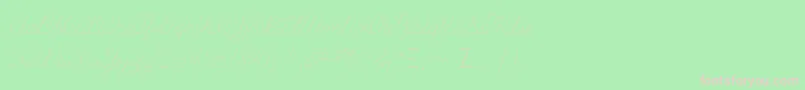 フォントLearningcurvedashedTt – 緑の背景にピンクのフォント