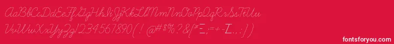 LearningcurvedashedTt Font – White Fonts on Red Background