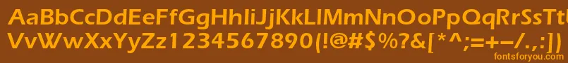 Everestc Font – Orange Fonts on Brown Background