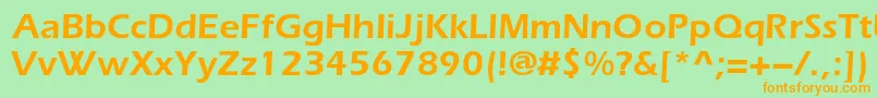 Everestc Font – Orange Fonts on Green Background