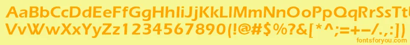 Everestc Font – Orange Fonts on Yellow Background