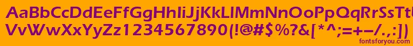 Everestc Font – Purple Fonts on Orange Background