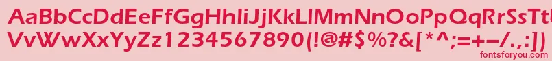 Everestc Font – Red Fonts on Pink Background