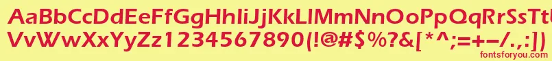 Everestc Font – Red Fonts on Yellow Background