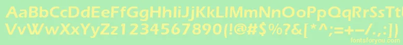 Everestc Font – Yellow Fonts on Green Background