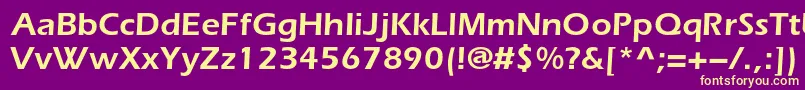 Everestc Font – Yellow Fonts on Purple Background